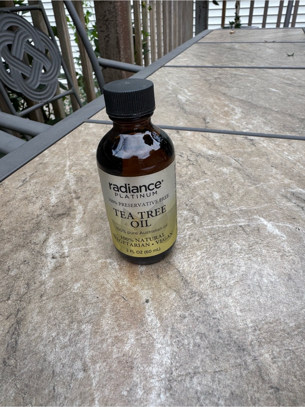 Radiance Platinum Tea Tree Oil - 2 fl oz - Natural Brown Bottle
